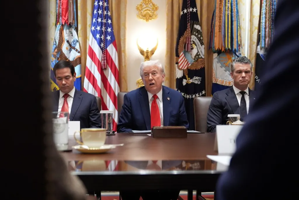 NextImg:Trump takes Gaza victory lap during Cabinet meeting