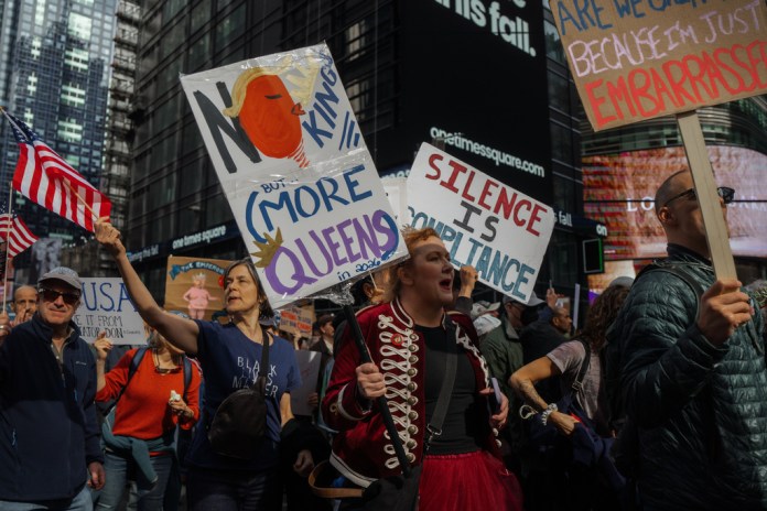 Trump posts AI video dumping brown liquid on ‘No Kings’ protesters