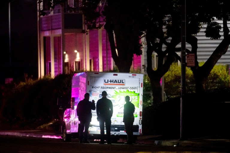 Truck driver shot by law enforcement after backing into Coast Guard base U-haul San Francisco