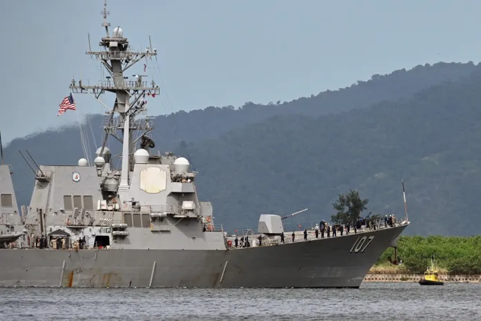U.S.S. Gravely near the Port of Spain