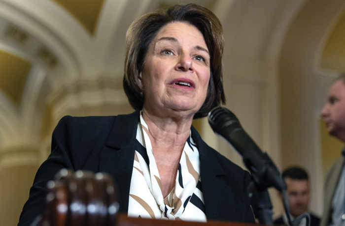 Senator Amy Klobuchar (D-MN). (Nathan Posner/Anadolu/Getty Images)