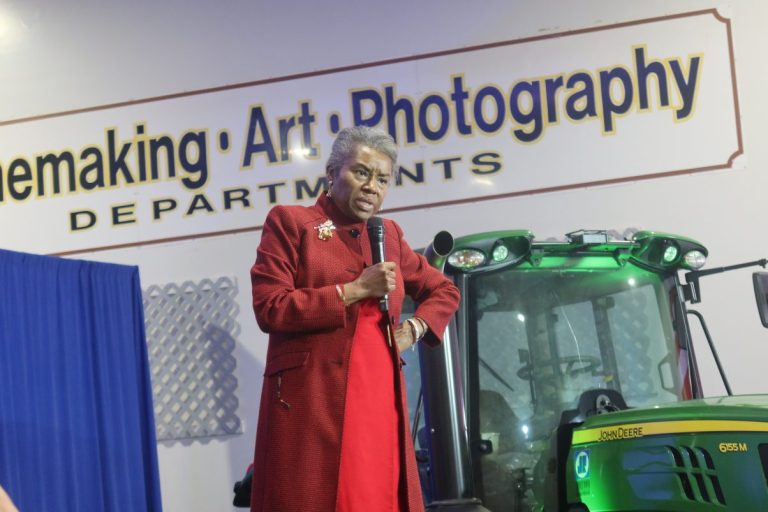 Lt. Gov. Winsome Earle-Sears returned to the campaign trail Thursday in Harrisonburg after being pulled back to Richmond for a surprise redistricting session she said was orchestrated by Democrats to sideline her in the final stretch before Election Day.