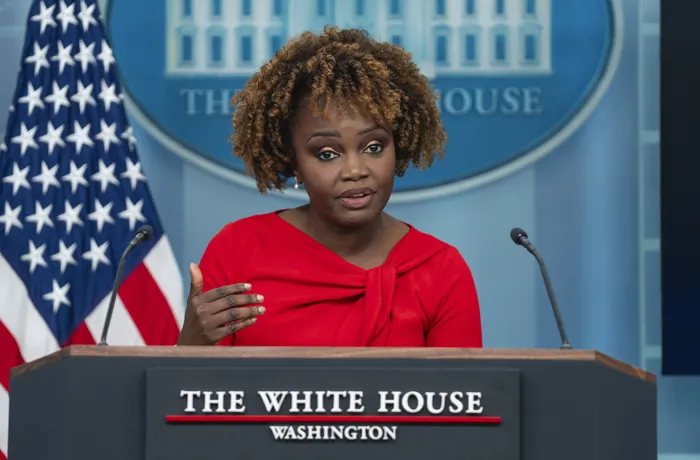 White House press secretary Karine Jean-Pierre speaks during a press briefing at the White House, Thursday, Nov. 30, 2023, in Washington. (Evan Vucci/AP)