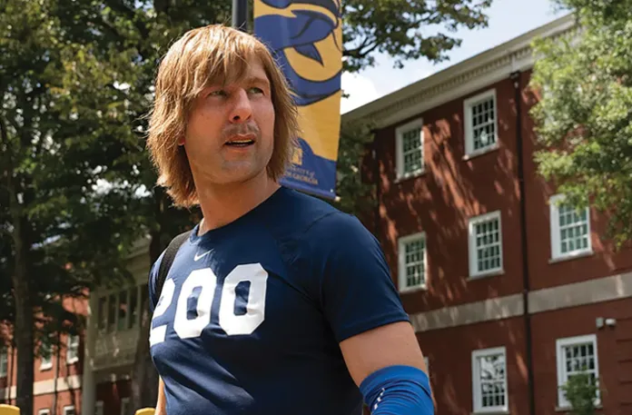 Glen Powell in Chad Powers. (Courtesy of Hulu)