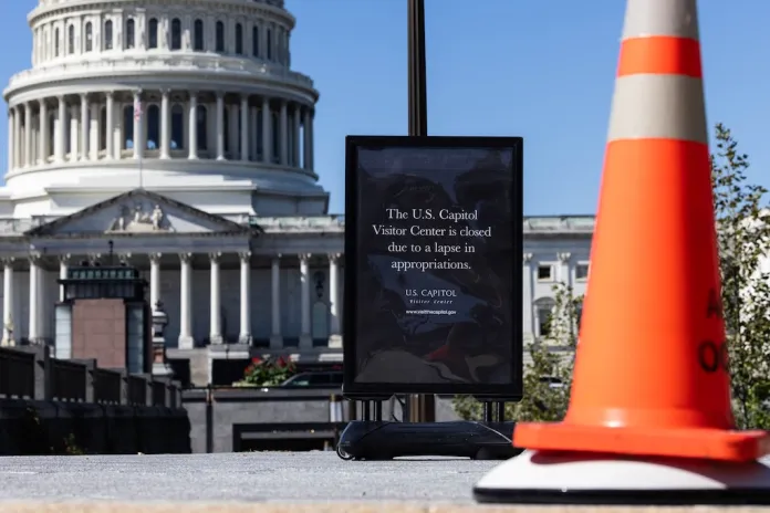 The Capitol Visitor Center is closed due to the government shutdown on Wednesday, Oct. 1, 2025.