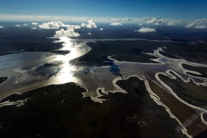 A view over Padre Island in Texas.