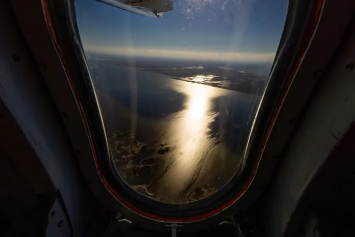A view over Padre Island in Texas.