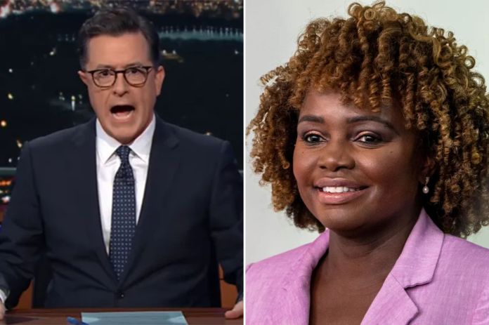 Colbert challenges Karine Jean-Pierre on Biden’s mental acuity