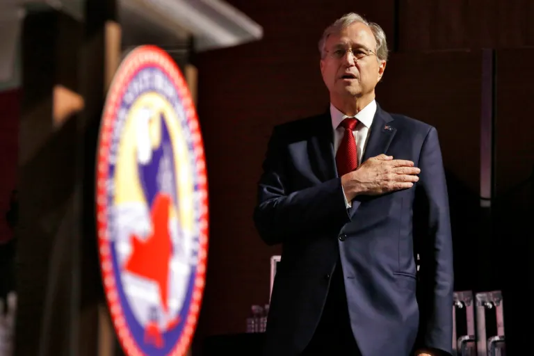 New York GOP votes to disband Young Republicans after violent texts Ed Cox recites the pledge of allegiance