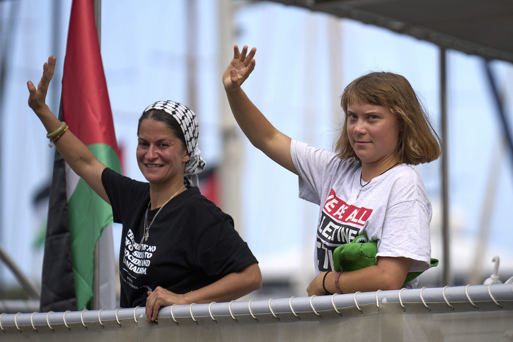NextImg:Israel stops Greta Thunberg's 'Hamas-Sumud flotilla' before it can reach Gaza