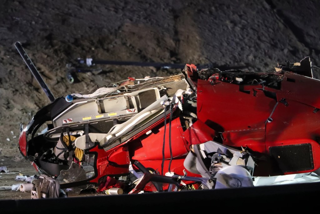 NextImg:Three injured as medical helicopter crashes on Sacramento highway