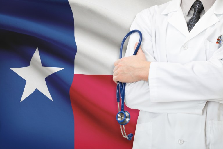 Concept of US national healthcare system - state of Texas