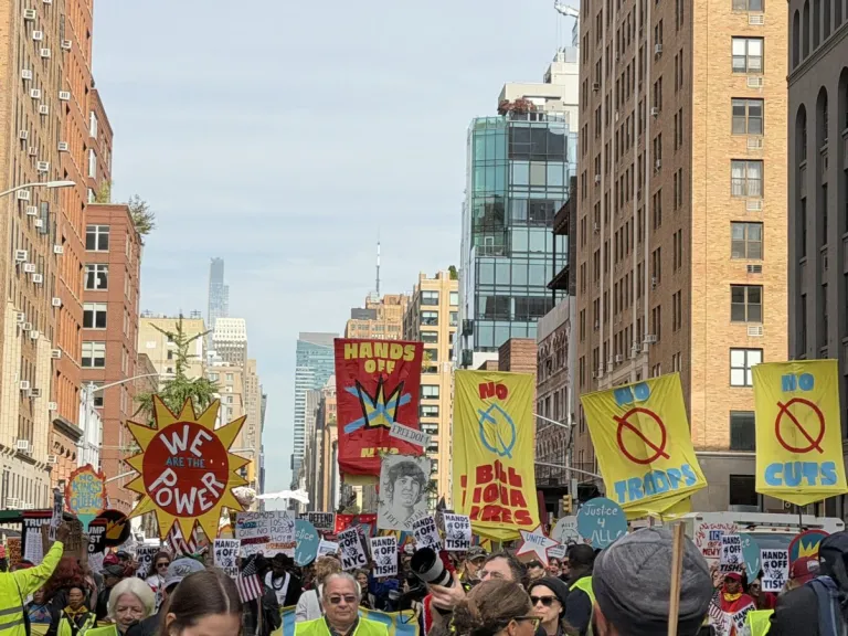 No Kings protest in New York City. (The Washington Examiner/Sydney Topf)