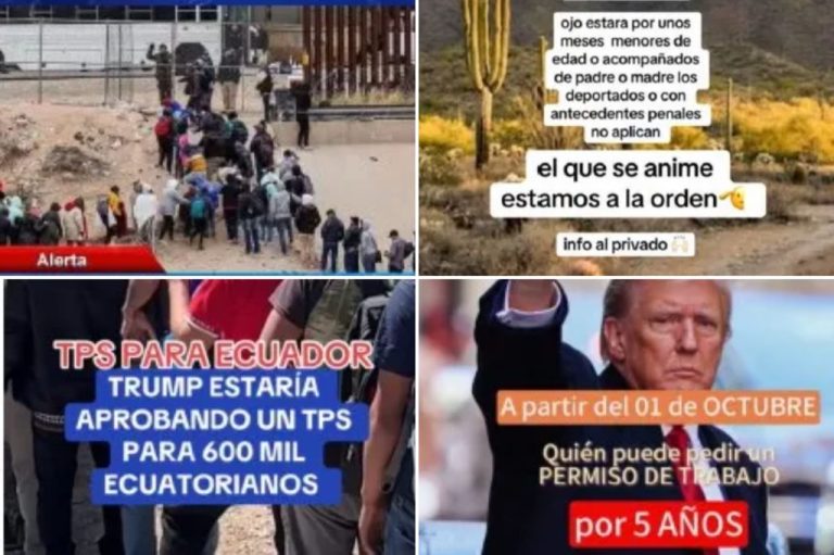 Mexican cartel social media ads depicting Trump and the southern border.