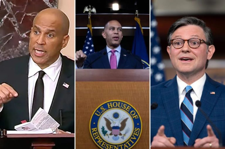 Sen. Booker, House Minority Leader Jeffries, and Speaker Johnson as records continue to be broken in the 119th Congress.