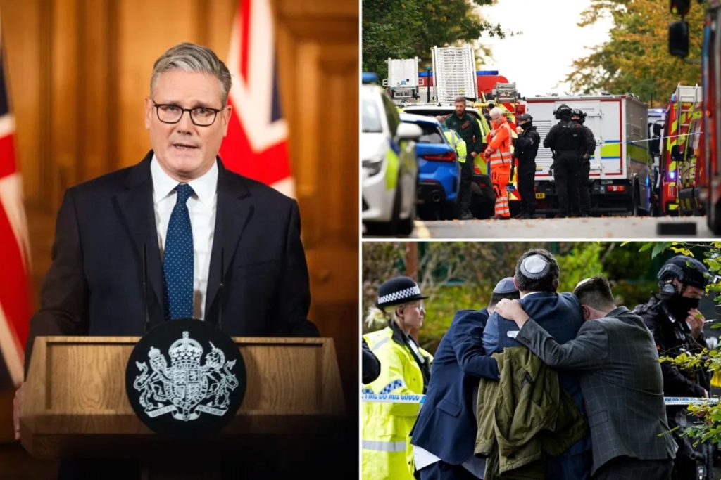 NextImg:Israel blames Starmer government for Manchester synagogue attack