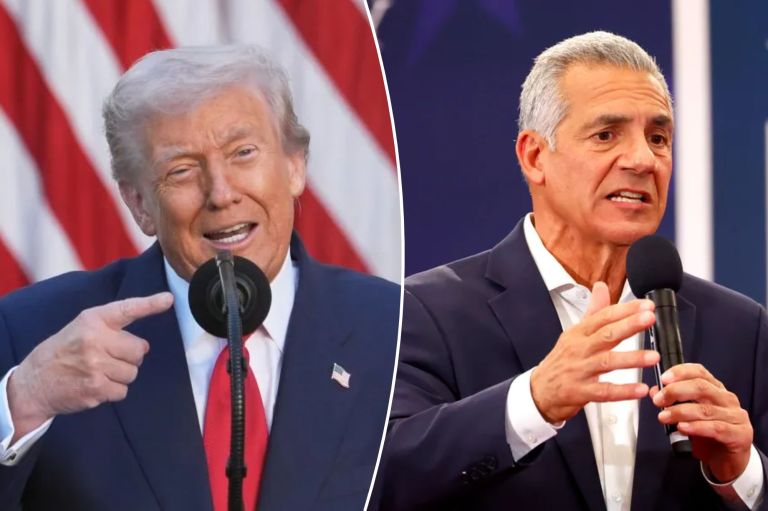 President Donald Trump and Republican candidate for New Jersey governor Jack Ciattarelli.