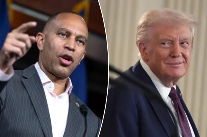Jeffries challenges Trump to debate after being called ‘Low IQ person’