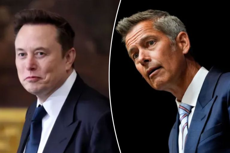 SpaceX CEO Elon Musk and temporary NASA Administrator Sean Duffy