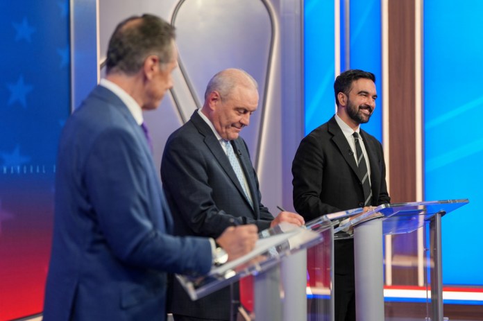 Mamdani weathers Cuomo and Sliwa jabs, beats affordability drum in first NYC mayoral debate