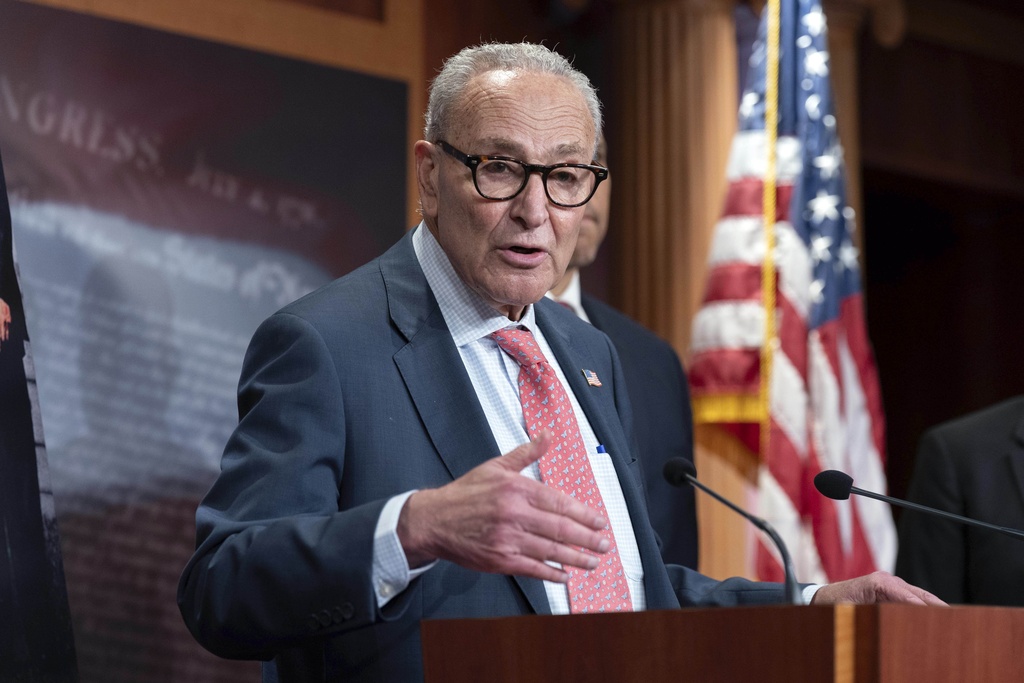 NextImg:WATCH LIVE: Schumer and Senate Democrats hold press conference during government shutdown