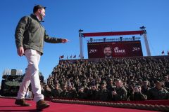 Vance promises paychecks during shutdown at Marines’ 250th anniversary event