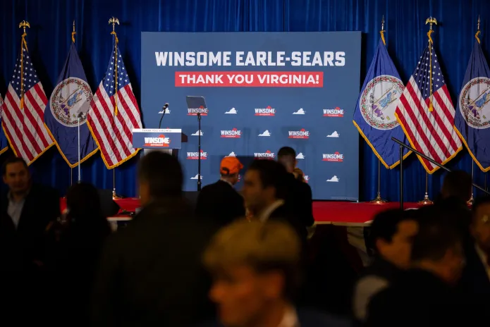Lt. Gov. Winsome Earle-Sears's watch party for Virginia Governor's bid on Nov. 4, 2025. (Graeme Jennings/Washington Examiner)