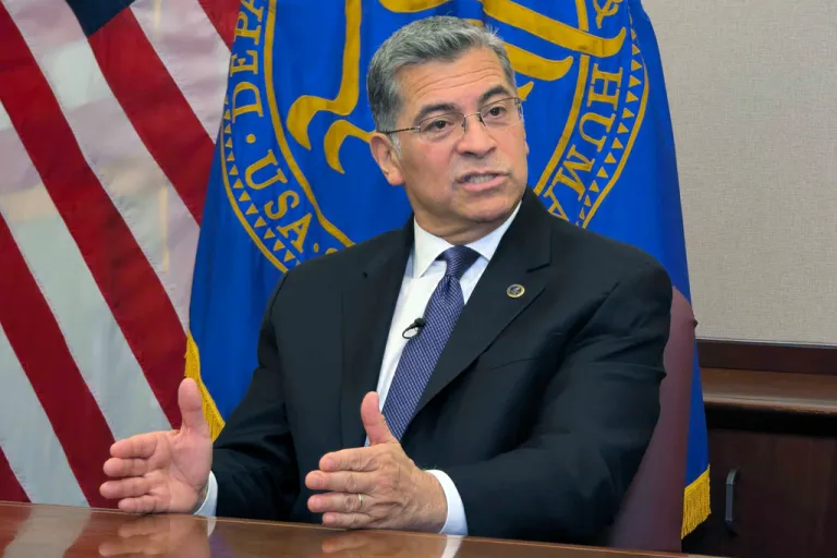 Secretary of the Department of Health and Human Services Xavier Becerra.
