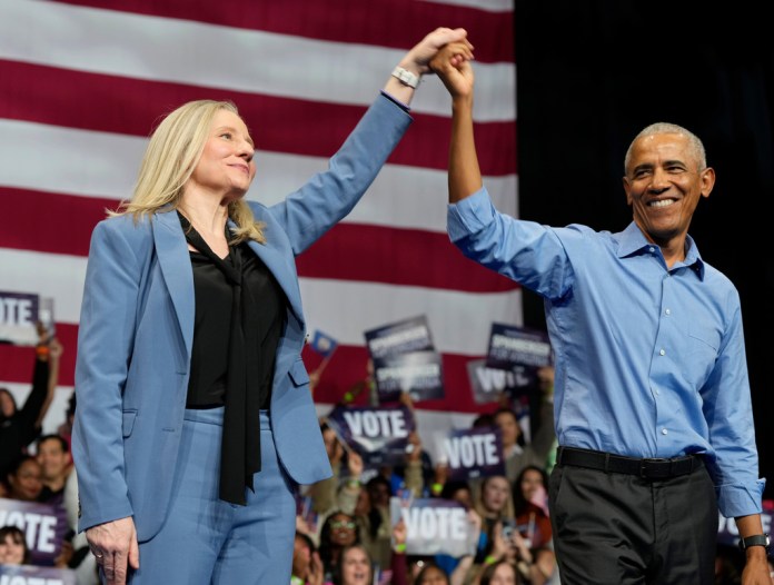 Obama blasts Trump while campaigning in Virginia for Spanberger