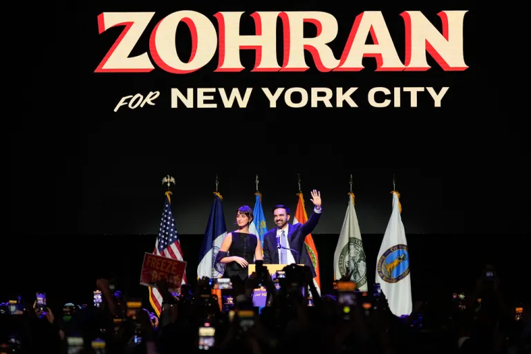 New York City Mayor-elect Zohran Mamdani and his wife Rama Duwaji.