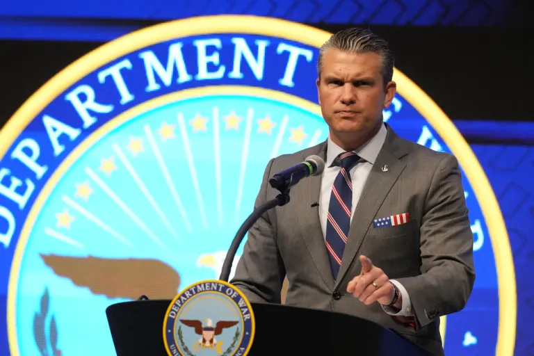 Defense Secretary Pete Hegseth speaks