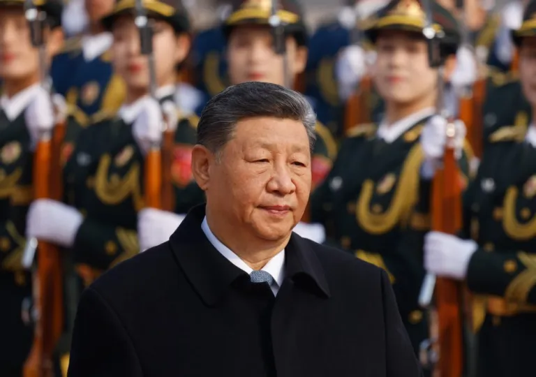 Chinese President Xi Jinping at a welcoming ceremony.