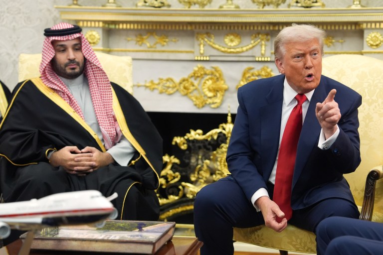 President Donald Trump and Saudi Arabian Crown Prince Mohammed bin Salman.
