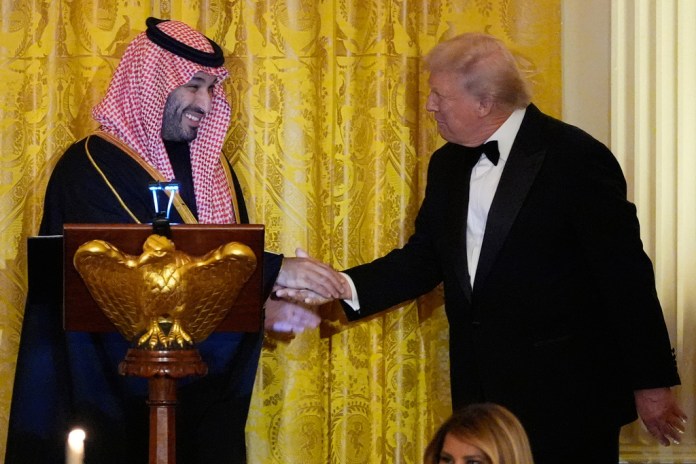 Trump fetes Saudi crown prince with pseudo-state dinner