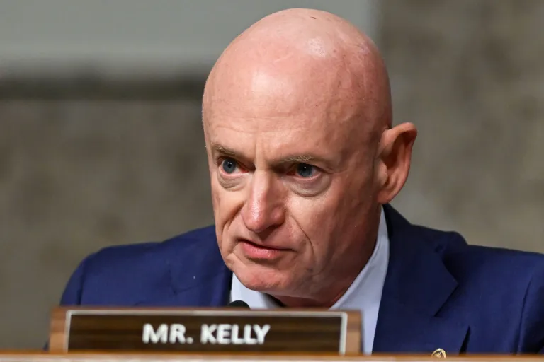 Sen. Mark Kelly, D-Ariz., speaks during a Senate Intelligence Committee hearing, at the Capitol in Washington, Jan. 15, 2025. (AP Photo/John McDonnell, File)