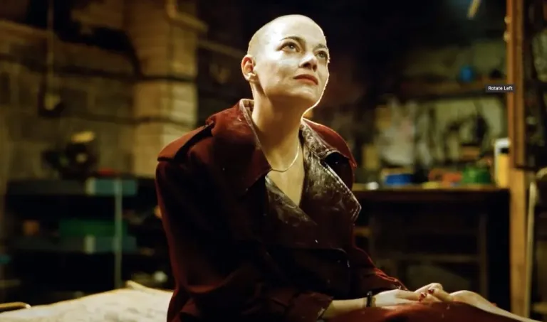 Emma Stone collaborates once again with filmmaker Yorgos Lanthimos in “Bugonia.”