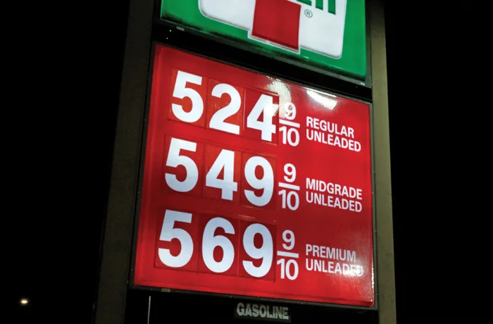 Gas prices in Las Vegas, July 21, 2022.