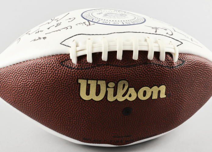 Touchdown: Football signed by six presidents auctioned