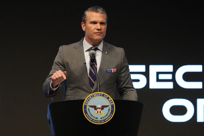War Secretary Pete Hegseth.