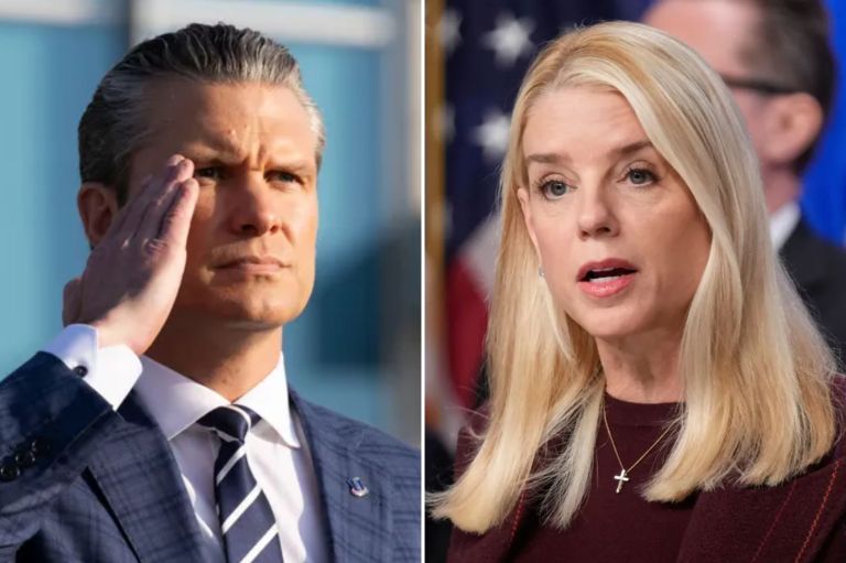 Pete Hegseth and Pam Bondi