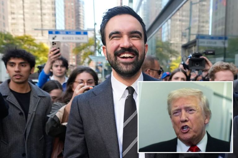 President Donald Trump and NYC mayoral candidate Zohran Mamdani in a photo collage.