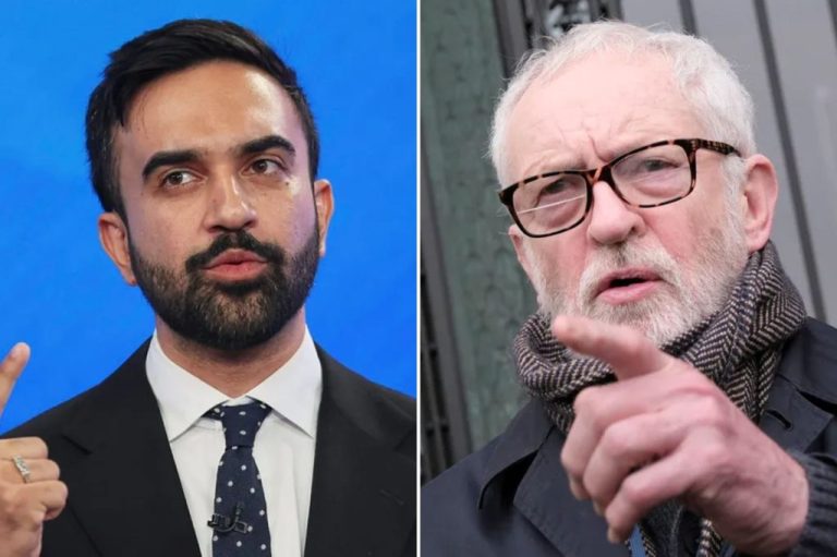 Zohran Mamdani and Jeremy Corbyn.