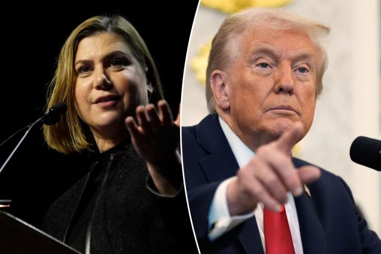 Elissa Slotkin and President Donald Trump