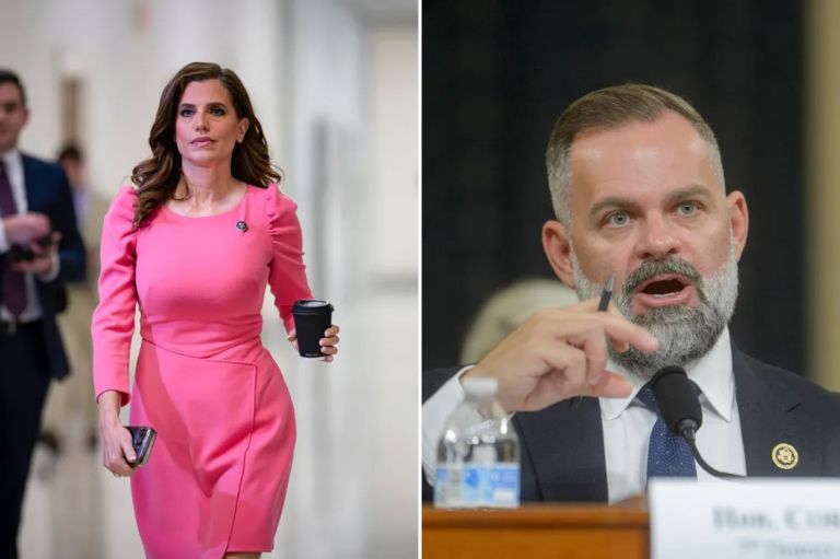 A collage of Reps. Nancy Mace (R-SC) and Cory Mills (R-FL).