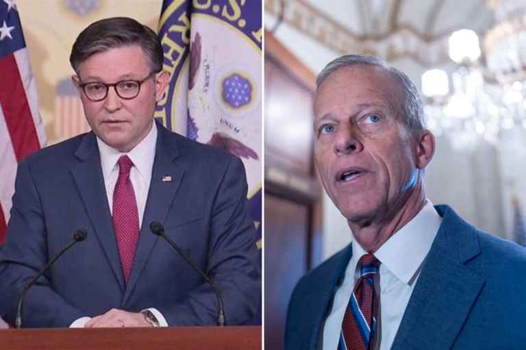 Mike Johnson and John Thune