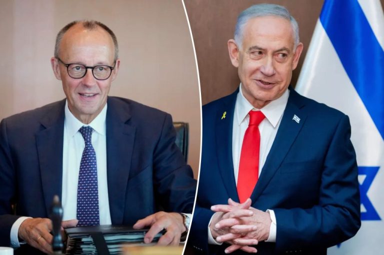 Friedrich Merz and Benjamin Netanyahu