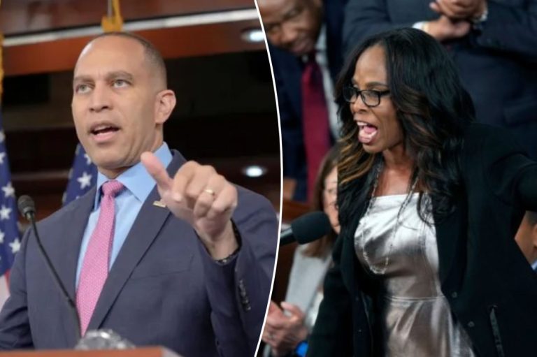 Reps. Hakeem Jeffries (D-NJ) and Stacey Plaskett (D-VI)