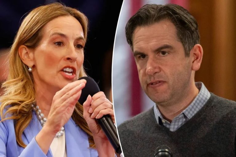 A collage of Rep. Mikie Sherrill (D-NJ) and Jersey City Mayor Jason Fulop (D).