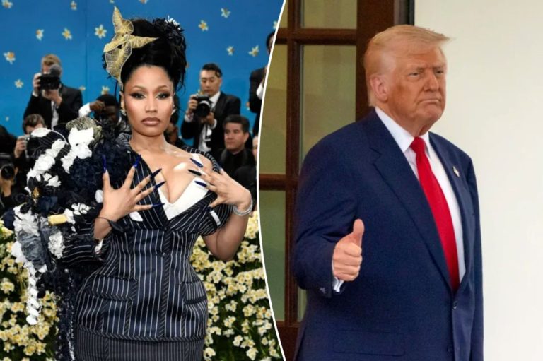 Rapper Nicki Minaj and President Donald Trump