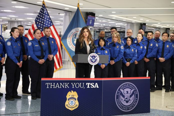 Noem announces $1 billion TSA investment, hands out more shutdown checks